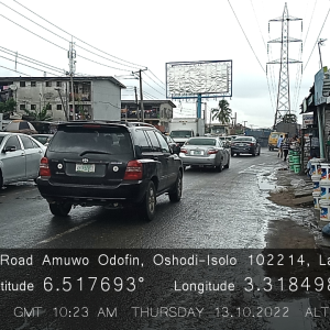 Unipole Billboard Okota Police Station FTF Cele Express, Lagos
