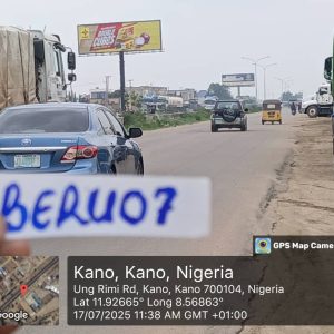 Unipole Billboard Western bypass by Wemco filling Station Kano State