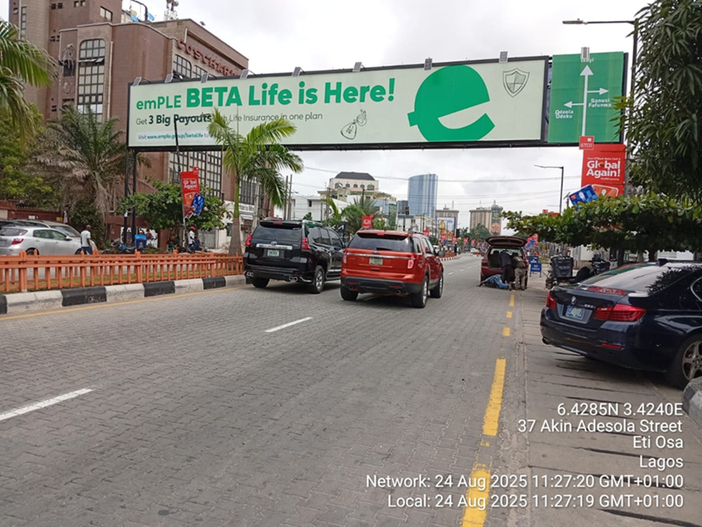 Gantry Billboard Akin Adesola By Coscharis Around Adeola Odeku Junction, VI ,Lagos. 1 Gantry Billboard Akin Adesola By Coscharis Around Adeola Odeku Junction, VI ,Lagos.