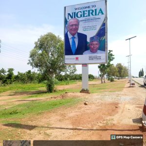Portrait Billboard Bill Clinton Drive FTT Airport, Nnamdi Azikiwe Airport, Abuja