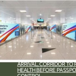 Light box Arrival, Corridor After Port-health Before Passport Control, Lagos