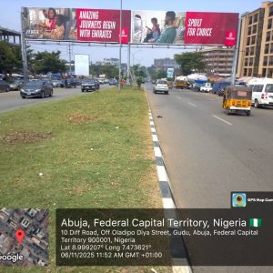 Gantry Billboard Along Oladipo Diya street, Municipal Area Council Gantry, Abuja