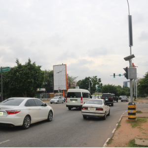 Portrait Billboard Along Olusegun Obasanjo Way Beside Zone 1 , Abuja .