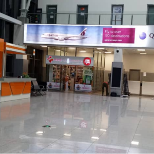 Backlit Billboard International Airport Above Ticketing Counters, Lagos