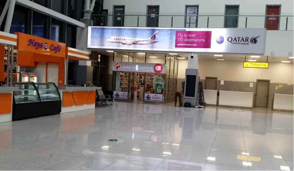 Backlit Billboard International Airport Above Ticketing Counters, Lagos 1 Backlit Billboard International Airport Above Ticketing Counters, Lagos
