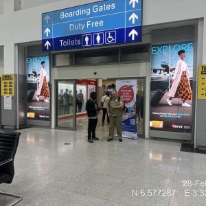 LED Billboard Boarding gate area, facing immigration, MMIA 2, Lagos