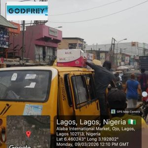 Rooftop Billboard Obosi plaza, by GTbank Ojo Alaba International market, Abuja