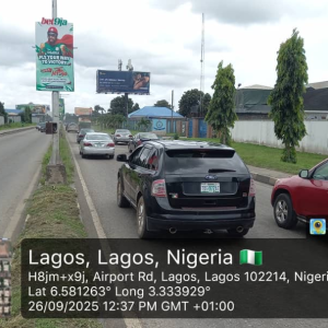 Unipole Billboard By NADC fence, FTT MM2 terminal, Airport road, Ikeja, Lagos.
