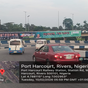 Bridge Panel Billboard Aba Road by Isaac Boro Park FTT SPAR Mall, port harcourt, Rivers State
