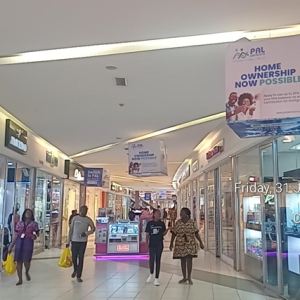 Hanging Banners Towards Entrance 1 & 2 Ikeja City Mall , Lagos.