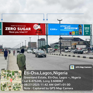 Gantry Billboard Lekki-Epe Expressway, Olokonla Bus stop, Front of Greenland Estate, Ajah, Lagos