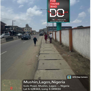 Portrait Billboard Front of LAWMA Office, Along Mushin – Isolo Road, by Mushin Market, Lagos