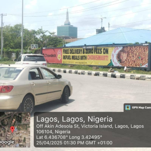 Wallmount Billboard Adeyemi Alakijia T junction with Akin Adesola VI, Lagos