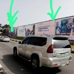 Wallmount Billboard Bonny camp fence Ahmadu bello opposite open university, Lagos