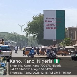 Portrait billboard, Airport Road off France road, Fagge Lga , Kano