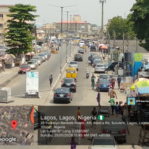 Lamppoles Akerele Road From Ogunlana Roundabout, Surulere, Lagos