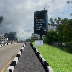 Portrait Billboard Admiralty Way By Providus Bank , Lekki Phase 1, Lagos