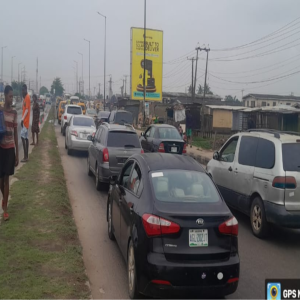 Portrait Billboard Ikorodu-Mile 12 Expressway by Ajegunle bus-stop bus-stop, Lagos State.