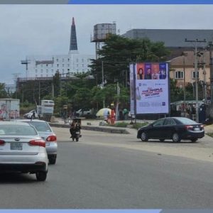 Portrait Billboard Ikota Before VGC, Lekki Epe Expressway, Lagos (Movable structure)