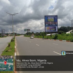 Portrait Billboard Along Airport road by Idu,  Awka Ibom