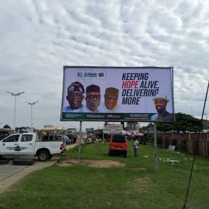 Outdoor Billboards advertising agency in Lagos Nigeria - DSTV- BRT Branding and Digital Marketing 62 48-sheet Billboard in Nung Okuk junction by water fountain Ibesikpo, Awka Ibom
