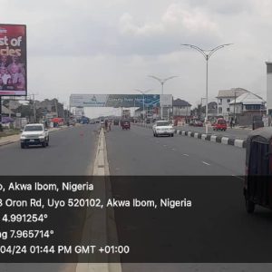 Outdoor Billboards advertising agency in Lagos Nigeria - DSTV- BRT Branding and Digital Marketing 61 Portrait Billboard Along Airport road before Shelter Afrique, Uyo