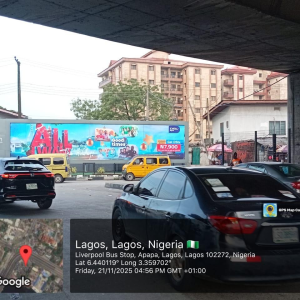 Wallmount Billboard Liverpool Roundabout Main Market Area, Apapa, Lagos