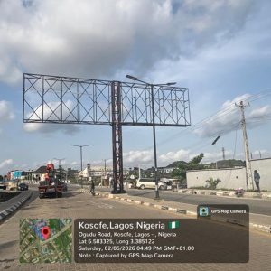 Gantry Billboard along Diya street Gbagada, Lagos State.
