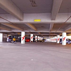 Pillar of Multi Storey Car Park (MSCP) Interior branding MMA2 , Lagos State