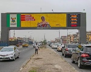 Double Side LED Gantry Billboard Fadeyi , Lagos