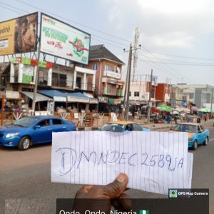 Backlit Billboard Along Oba Adeshida by Texaco bus stop, Akure.