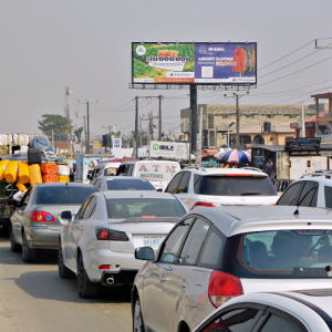 Outdoor Billboards advertising agency in Lagos Nigeria - DSTV- BRT Branding and Digital Marketing 59 Unipole Billboard Lekki-Epe expressway (inside) Hon.Rauf Olufunmi, Lagos