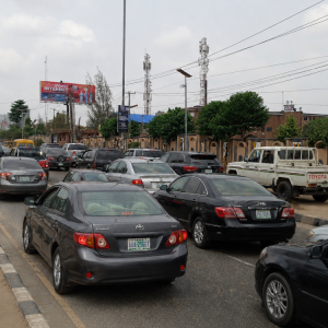 Unipole Billboard Obafemi Awolowo Way by Alausa Shortly Before Ikeja City Mall, lagos.