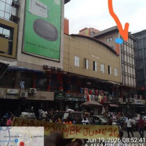Wall Drape Billboard Martins Street, Oke Arin Market Lagos Island, Lagos