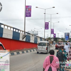 Lamppoles Billboard Along Aba Road Road by Rumuola Flyover and GRA, Ph