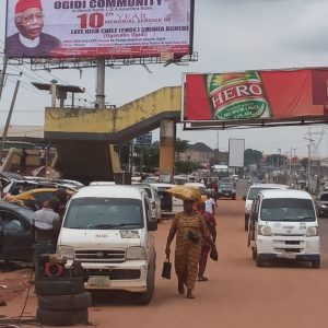 Unipole Billboard Along Awka Unizik Temp Site Road, Anambra State.